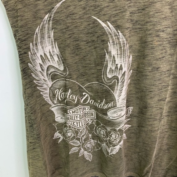 Harley-Davidson Motorcycle Logo Miami Florida Green T-shirt — Women's Size Small - Picture 2 of 6